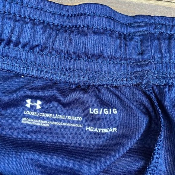 Under Armour HeatGear Loose Fit Men's Blue Athletic Shorts Size LARGE - Picture 4 of 6